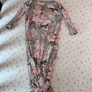 Posh peanut Celine knotted gown 0-3m